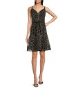 【送料無料】 カルバンクライン レディース ワンピース トップス Sleeveless V-Neck Sequin Mesh Short A-Line Dres...