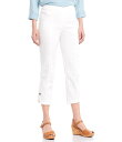 【送料無料】 イントロ レディース カジュアルパンツ ボトムス Pull-On Curved Hem Elastic Waist Mid Rise Capri Pants Freedom Bright White