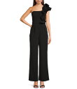 【送料無料】 ハニーアンドロージー レディース ジャンプスーツ トップス One Shoulder Ruffle Jumpsuit Black