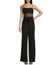 【送料無料】 ハニーアンドロージー レディース ジャンプスーツ トップス Scuba Crepe Spaghetti Strap Small Ruffle Ne...