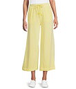 【送料無料】 ウエストバウンド レディース カジュアルパンツ ボトムス Pull-On Cropped Drawstring Terry Pants Lemonade