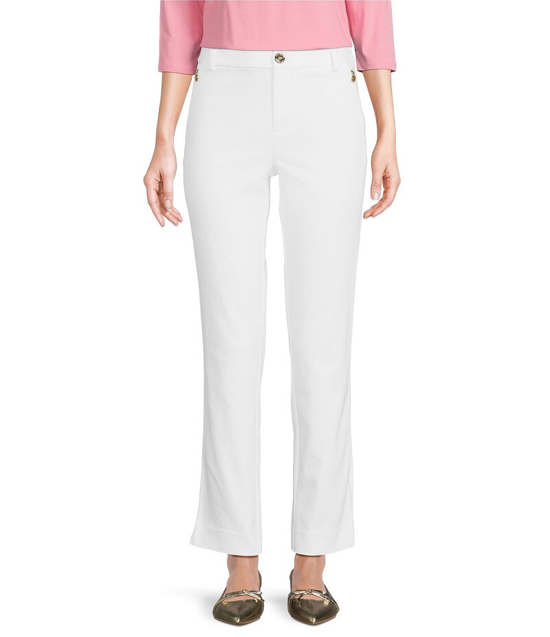 リリーピュリッツァー レディース ボトムス カジュアルパンツ ストレート パンツ アンクル Lilly Pulitzer Ana High Rise Straight Leg Ankle Pants Resort White ホワイト