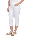 【送料無料】 ルビーアールディー レディース カジュアルパンツ ボトムス Petite Size Stretch Straight Leg Pull-On Capri Pants White(4)