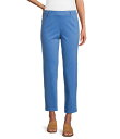 【送料無料】 イントロ レディース カジュアルパンツ ボトムス Petite Size Stella Breezy Knit Slimming Comfort Waist Pull-On Ankle Pants Azure Blue(4)