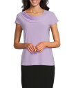 【送料無料】 カスパール レディース シャツ トップス Petite Size Cowl Neck Cap Sleeve Knit Top Lavender Mist(4)