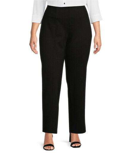 【送料無料】 インベストメンツ レディース カジュアルパンツ ボトムス Slim Factor by Investments Plus Size Ponte Knit No Waist Slim Straight Pants Black 【送料無料】 インベストメンツ レディース カジュアルパンツ ボトムス Slim Factor by Investments Plus Size Ponte Knit No Waist Slim Straight Pants Black