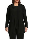 【送料無料】 インベストメンツ レディース パーカー・スウェット フーディー アウター Plus Size Soft Separates Long Sleeve...