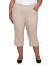 【送料無料】 ルビーアールディー レディース カジュアルパンツ ボトムス Plus Size Stretch Straight Leg Pull-On Capri Pants Chino