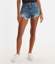 【送料無料】 リーバイス レディース ハーフパンツ・ショーツ ボトムス Levi'sR 501 Original High Rise Distressed Hem Cut Off Shorts Darn It Now