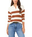 【送料無料】 ヴィンスカムート レディース パーカー・スウェット フーディー アウター Wide Striped Long Sleeve Point Colla...