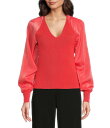 【送料無料】 ダナキャラン レディース パーカー・スウェット フーディー アウター DKNY by Donna Karan Mixed Media Knit V...