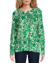 【送料無料】 リリーピュリッツァー レディース パーカー・スウェット フーディー アウター Salima Knit Leaf Print Crew Neck B...