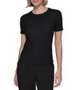 【送料無料】 カール ラガーフェルド レディース パーカー・スウェット フーディー アウター Knit Crew Neck Short Sleeve Ribbe...