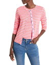 【送料無料】 ニックアンドゾー レディース ニット・セーター カーディガン アウター Knit Striped Print Crew Neck Long Sleeve Cardigan Pink Multi(4)