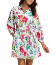 【送料無料】 トッミーバハマ レディース ワンピース トップス Island Cays Fiesta Floral Print Belted Button Fr...