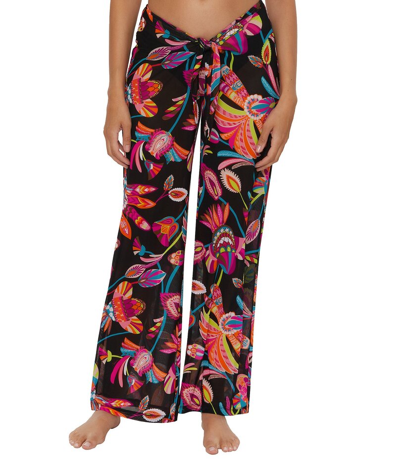 【送料無料】 トリーナターク レディース カジュアルパンツ ボトムス Luminary Printed Front Tie V-Waist Swim Cover-Up Pants Multi
