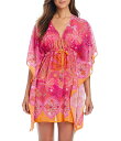 【送料無料】 ブルーロッドビーティ レディース ワンピース トップス Beat Desert Bloom V-Neck Caftan Swim Cover-Up Dahlia Multi(4)