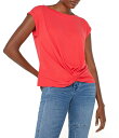 【送料無料】 リヴァプール ロサンゼルス レディース シャツ トップス Knit Boat Neck Short Flutter Sleeve Top Geranium(4)
