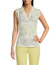 【送料無料】 カルバンクライン レディース シャツ トップス Printed Matte Jersey V-Neck Sleeveless Fitted Cam...