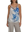 【送料無料】 ダナキャラン レディース シャツ トップス Cowl Neck Sleeveless Charmeuse Top Cielo Multi(4)