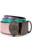 【送料無料】 カートジェイガーロンドン レディース ベルト アクセサリー 38mm Reversible Metallic Rainbow Leather Be...