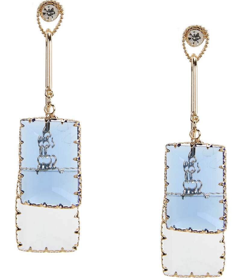 ナターシャ アクセサリー レディース アクセサリー ピアス・イヤリング Natasha Accessories CZ Stone Uneven Drop Earrings Gold/Multi ゴールド