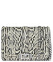 【送料無料】 レベッカミンコフ レディース ショルダーバッグ バッグ Chevron Quilted Love Small Snake Crossbody Black/White