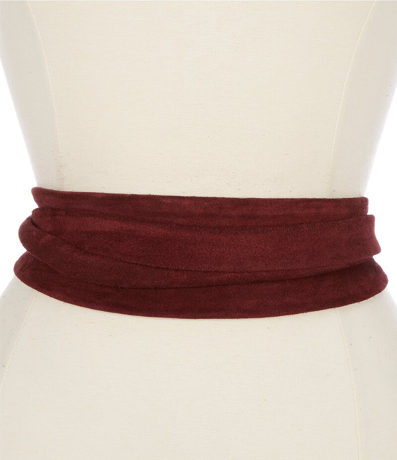 【送料無料】 アダ レディース ベルト アクセサリー Classic Suede Wrap Belt Berry