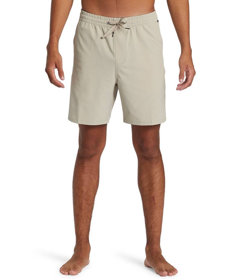 【送料無料】 クイックシルバー メンズ ハーフパンツ・ショーツ 水着 Taxer Amphibian 18 Outseam Board Shorts Plaza Taupe