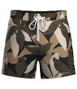 【送料無料】 ヒューゴボス メンズ ハーフパンツ・ショーツ 水着 Piranha Printed 5 Inseam Swim Trunks Light Beig...