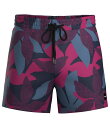 【送料無料】 ヒューゴボス メンズ ハーフパンツ・ショーツ 水着 Piranha Printed 5 Inseam Swim Trunks Medium Pin...