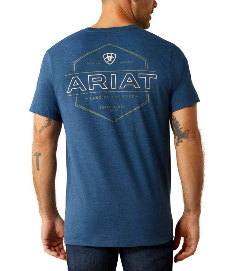アリアト メンズ トップス シャツ Tシャツ グラフィック Ariat Line Frame Hex Graphic Short Sleeve T..