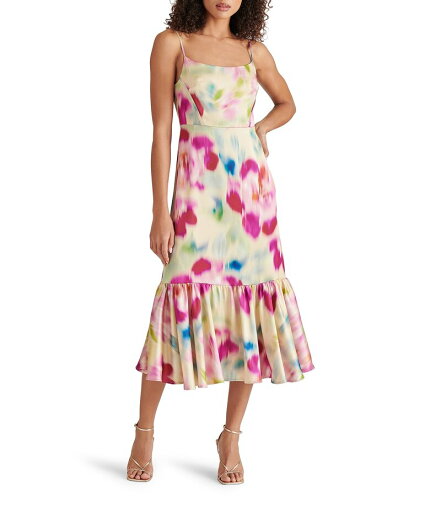 【送料無料】 スティーブ マデン レディース ワンピース トップス Danni Woven Floral Print Square Neck Sleeveless Fit and Flare Midi Dress Yellow Iris 【送料無料】 スティーブ マデン レディース ワンピース トップス Danni Woven Floral Print Square Neck Sleeveless Fit and Flare Midi Dress Yellow Iris