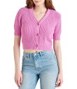 【送料無料】 スティーブ マデン レディース ニット・セーター アウター Janae Knit V-Neck Long Sleeve Cropped Cardi...