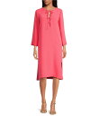 【送料無料】 トリーナターク レディース ワンピース トップス Catamaran Georgette Lace Up V-Neck Long Sleeve D...