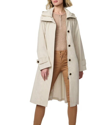 【送料無料】 ベルナルド レディース コート アウター Ladies Crinkle Stand Collar Long Flare Sleeves Belted Modern Trench Bone 【送料無料】 ベルナルド レディース コート アウター Ladies Crinkle Stand Collar Long Flare Sleeves Belted Modern Trench Bone