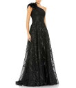 【送料無料】 マックダガル レディース ワンピース トップス Embellished Asymmetrical Neck Sleeveless Feather ...