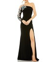 【送料無料】 マックダガル レディース ワンピース トップス Floral Beaded One Shoulder Asymmetrical Neck Gown...