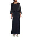 【送料無料】 イグナイト レディース ワンピース トップス Long Sleeve Glitter Mesh Tulip Overlay Dress Navy