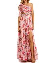 【送料無料】 マックダガル レディース ワンピース トップス One Shoulder Side Cut Out Gown With Slit Blush Mu...