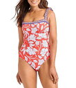 【送料無料】 トッミーバハマ レディース ワンピース トップス Island Cays Fiori Square Neck Tummy Control Band...