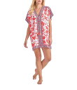 【送料無料】 トッミーバハマ レディース ワンピース トップス Island Cays Fiori Border Floral V-Neck Tunic Swi...