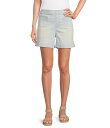 【送料無料】 ウエストバウンド レディース ハーフパンツ・ショーツ ボトムス Mid Rise Pull-On Shorts Bleach Stripe