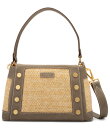 【送料無料】 ハミット レディース ショルダーバッグ バッグ Bryant Medium Raffia Shoulder Crossbody Bag Pewter Raffia/Brushed Gold(4)