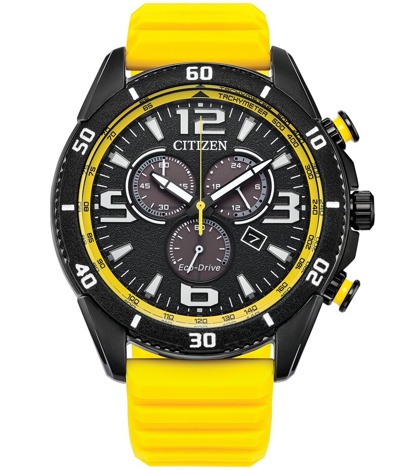 【送料無料】 シチズン レディース 腕時計 アクセサリー Men's Brycen Chronograph Strap Watch Yellow