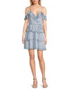 【送料無料】 I.N.サンフランシスコ レディース ワンピース トップス Floral V-Neck Off The Shoulder Flutter Sleeve Triple Tiered Dress Color 13