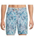 【送料無料】 トッミーバハマ メンズ ハーフパンツ・ショーツ ボトムス Baja Frond Escape Tropical Print 8 Inseam Boardshorts Vacation Blue(4)