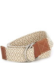 【送料無料】 ダニエル クレミュ メンズ ベルト アクセサリー Blue Label Safari Collection Diamond Patterned Belt Natural