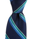 【送料無料】 テッドベーカー メンズ ネクタイ アクセサリー 3 1/8 Geffry Stripe Silk Tie Navy