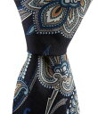 【送料無料】 ダニエル クレミュ メンズ ネクタイ アクセサリー Silas Paisley Print 3.4 Silk Tie Navy